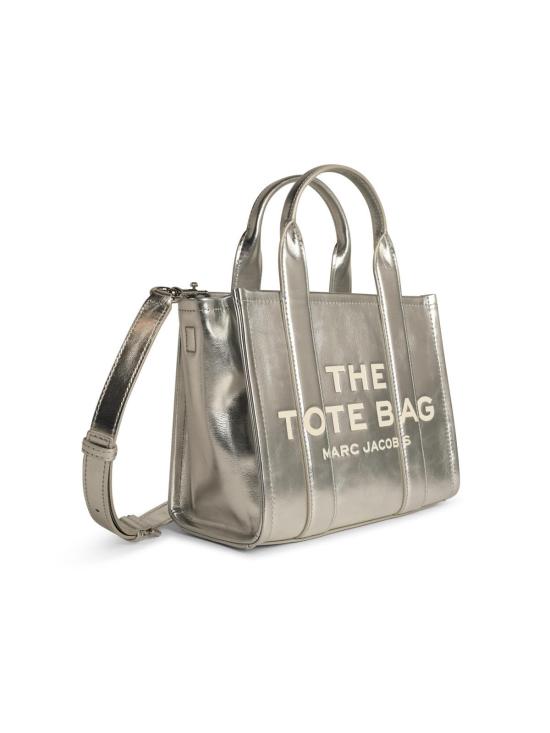 25FW 마크제이콥스 메탈릭 스몰 토트백 2F3HTT004H01039 Silver - MARC JACOBS
