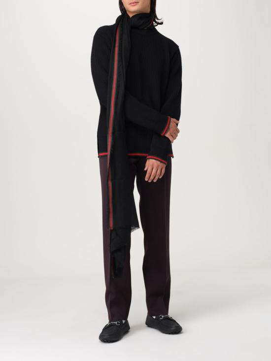 24FW 구찌 GG 로고 자카드 머플러 7952844G483 1066 Black - GUCCI