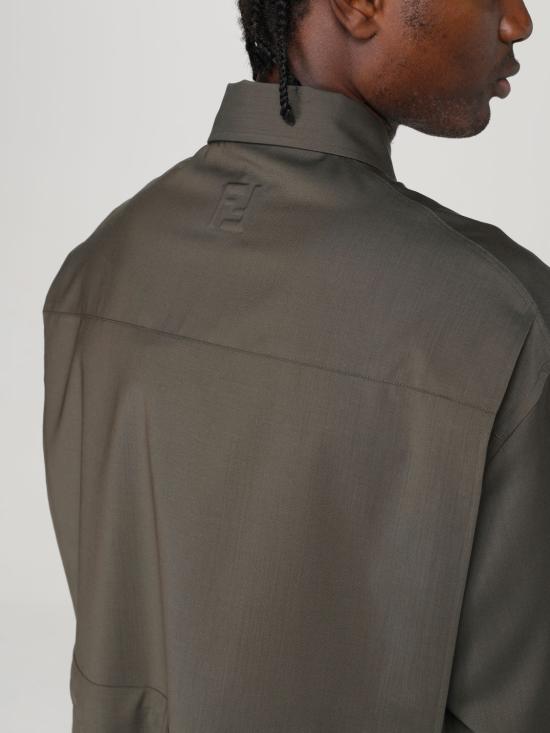 25FW 펜디 긴팔 셔츠 FW1319ASCH F03NT Green - FENDI