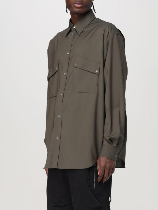 25FW 펜디 긴팔 셔츠 FW1319ASCH F03NT Green - FENDI