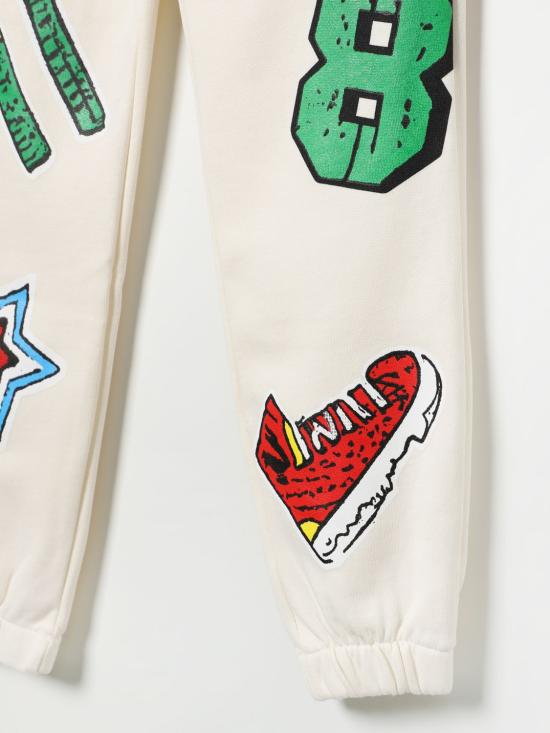 25FW [키즈] 엠에스지엠 스트레이트 팬츠 F4MSJBFP245 013 White - MSGM