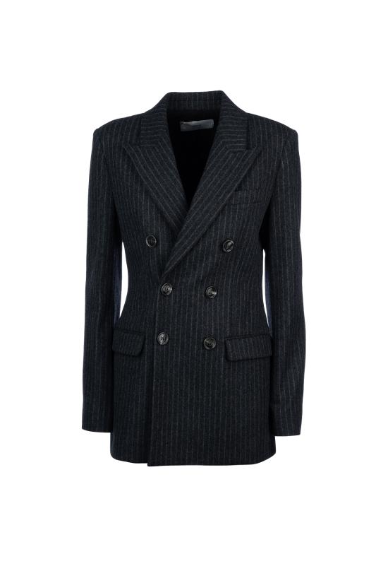 24FW 아미 코트 FBV217WV0048 0511 DARK GREY OFF WHITE