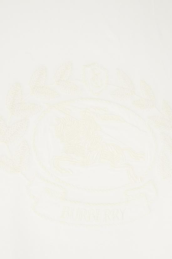 24FW 버버리 프로섬 자수 로고 코튼 티셔츠 8095105 B8764 CHALK - BURBERRY