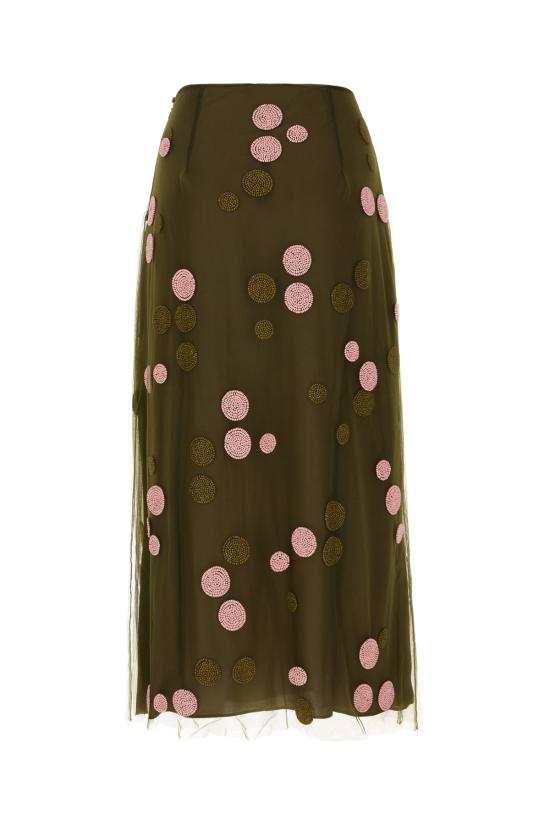 24FW 펜디 롱 스커트 FQ7595ARUU F0TGC DARKGREEN - FENDI