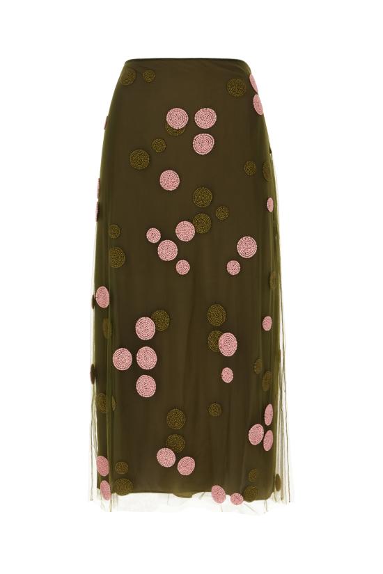 24FW 펜디 롱 스커트 FQ7595ARUU F0TGC DARKGREEN