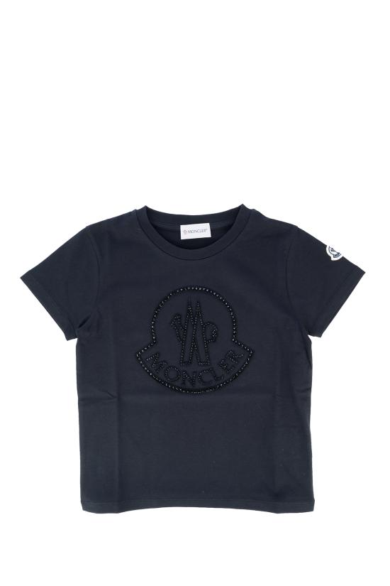 24FW [키즈] 몽클레어 티셔츠 8C0001283907 999 BLACK