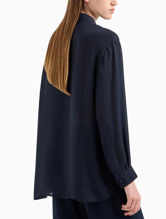 24FW 엠포리오 아르마니 블라우스 EW000169TE10518UB109 BLUE - EMPORIO ARMANI