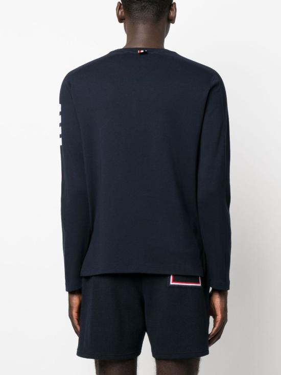 26FW 톰브라운 밀라노 코튼 4바 롱슬리브 티 MJS245A07323 415 - THOM BROWNE