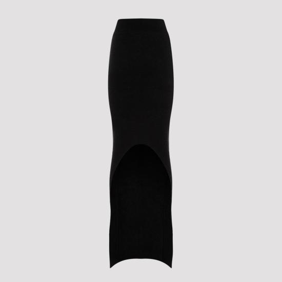 24FW 릭 오웬스 롱 스커트 RO02D3682 KWPL 09 BLACK - RICK OWENS