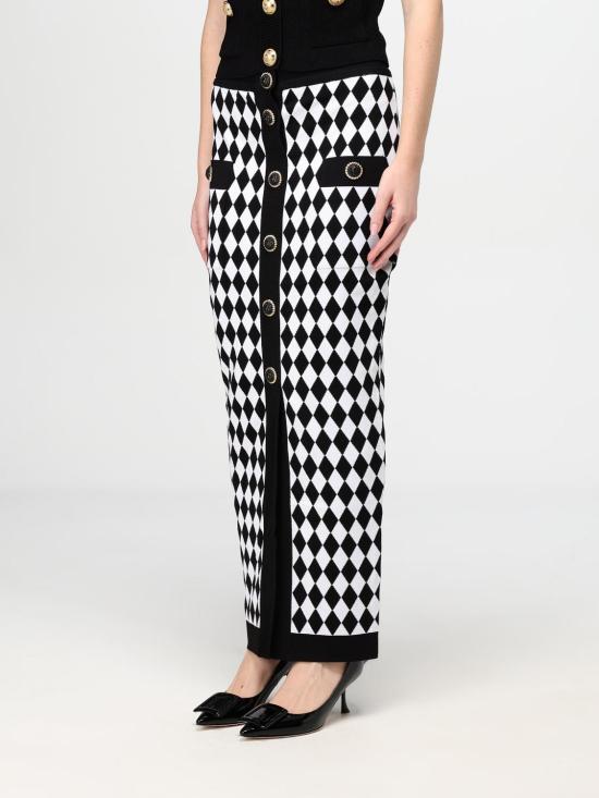 24FW 발망 롱 스커트 DF1LD070KG67 EAB Black - BALMAIN