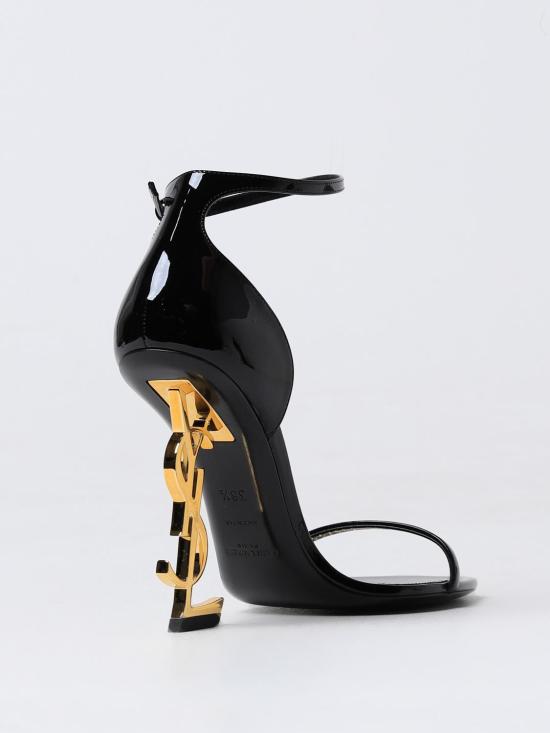 26SS 생로랑 오피움 샌들 페이턴트 5576621TV1A 1000 Black - SAINT LAURENT