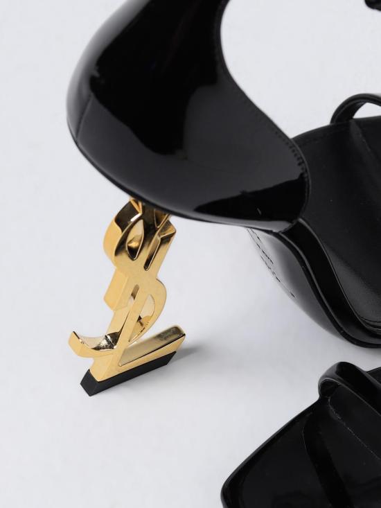 26SS 생로랑 오피움 샌들 페이턴트 5576621TV1A 1000 Black - SAINT LAURENT