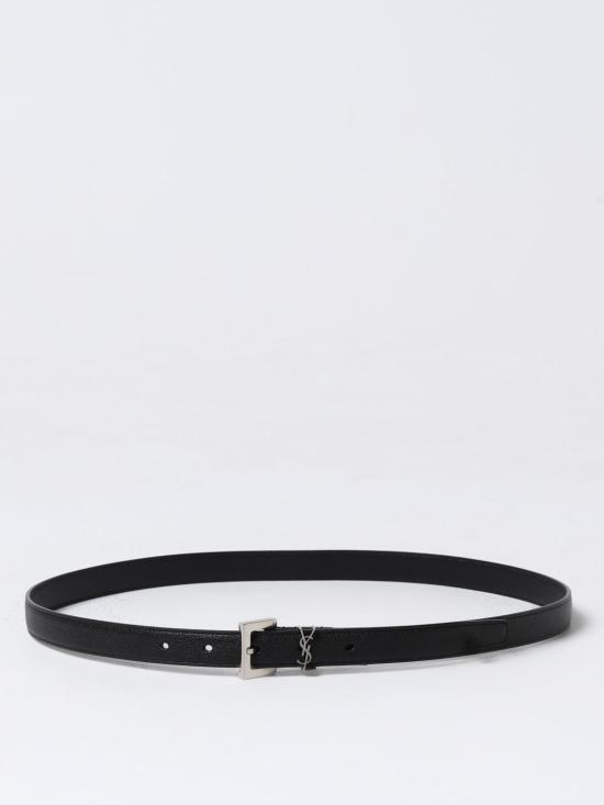 25FW 생로랑 가죽 벨트 612616BRM0E 1000 Black