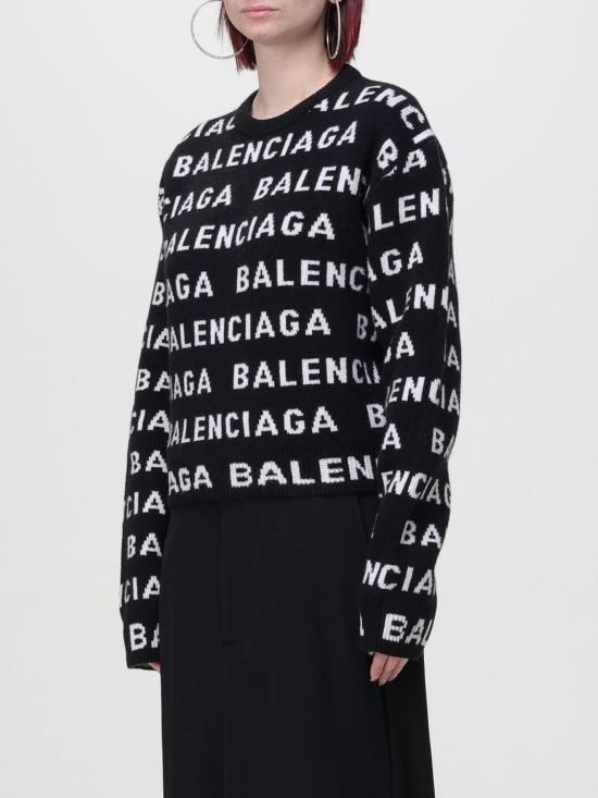  발렌시아가 스웨터 761591T1673 1070 Black - BALENCIAGA