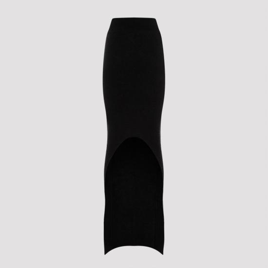 24FW 릭 오웬스 롱 스커트 RO02D3682 KWPL 09 BLACK - RICK OWENS