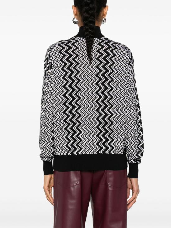 미소니 스웨터 DS24WN20BR00ZS S91LG BLACK WHITE - MISSONI
