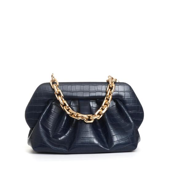 24FW 더모아레 / 여성 크로커다일 프린트 클러치 BIOSCROCOCEAN BLU BPG