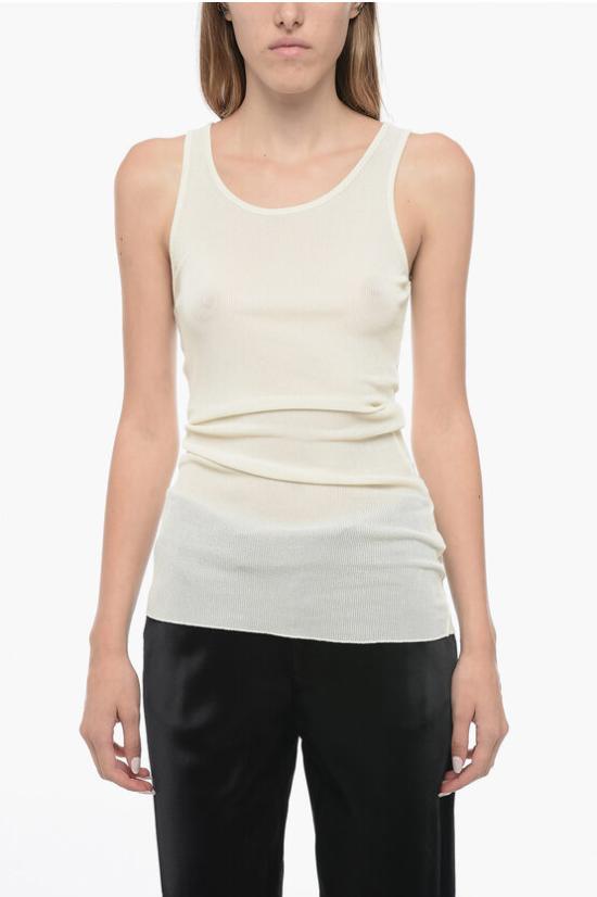  아미 민소매 티셔츠 FTK101 JE0022 185 White