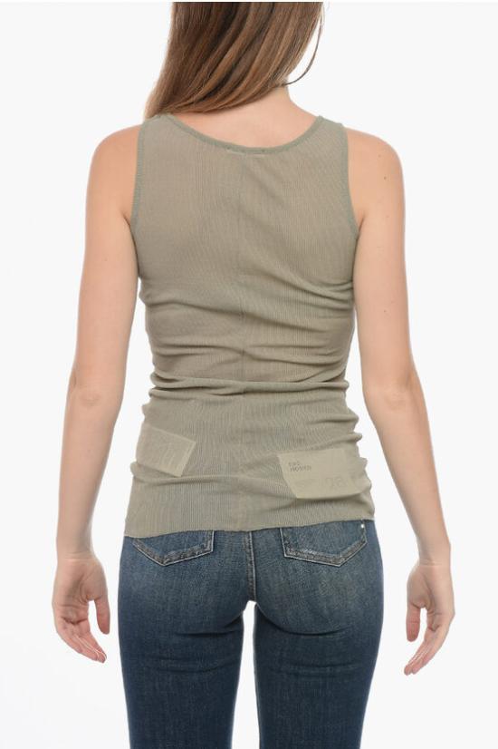  아미 민소매 티셔츠 FTK101 JE0022 263 Military Green - AMI