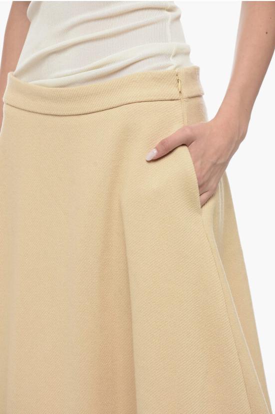  아미 숏 스커트 FSK215 WV0016 718 Yellow - AMI