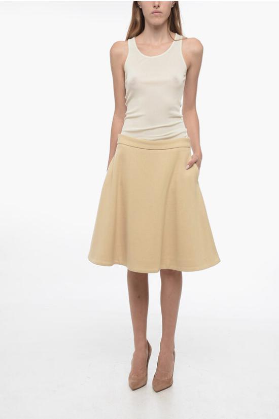  아미 숏 스커트 FSK215 WV0016 718 Yellow - AMI