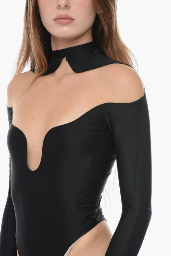  뮈글러 긴팔 티셔츠 23W1BO0210842 B99N1 Black - MUGLER