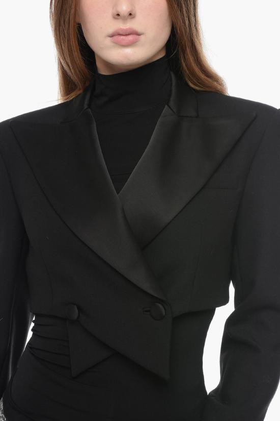  라콴 스미스 수트 자켓 LSFW23O009 C001 BLACK CHIFFON - LAQUAN SMITH