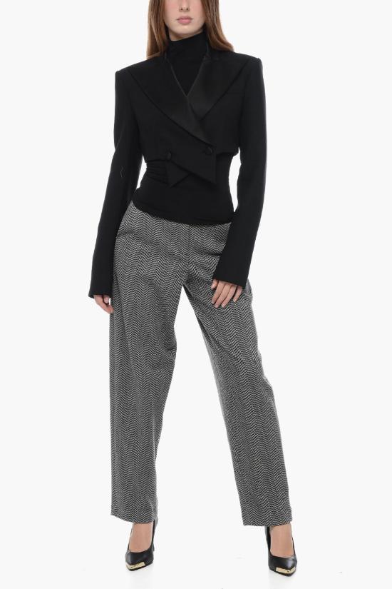  라콴 스미스 수트 자켓 LSFW23O009 C001 BLACK CHIFFON - LAQUAN SMITH