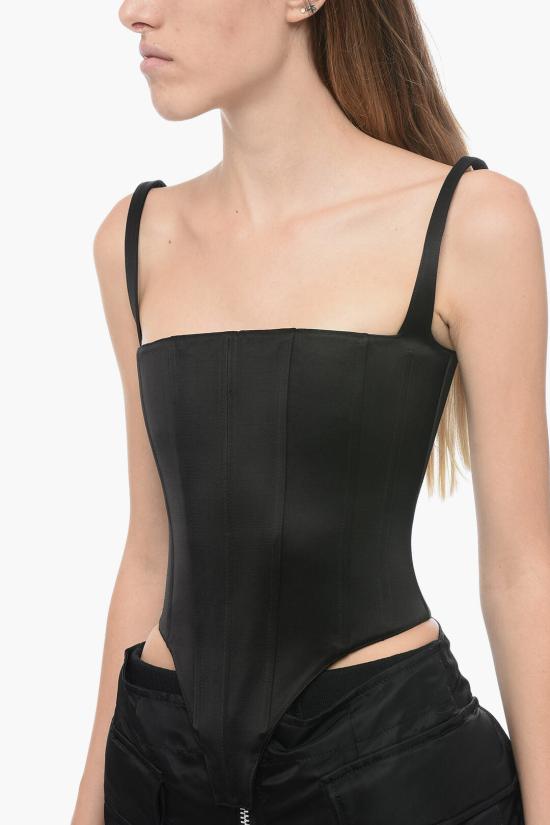  라콴 스미스 민소매 티셔츠 LSFW23T007 C001 BLACK CHIFFON Black - LAQUAN SMITH