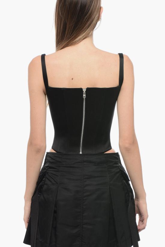  라콴 스미스 민소매 티셔츠 LSFW23T007 C001 BLACK CHIFFON Black - LAQUAN SMITH