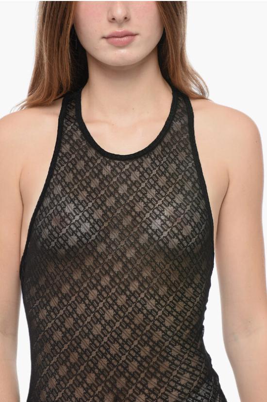  팜앤젤스 바디수트 티셔츠 PWUD003F23FAB0011010 Black - PALM ANGELS