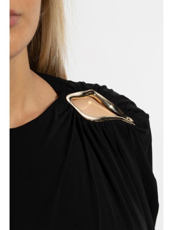  랑방 미디 원피스 RW DR0021 5088 H24 10 BLACK - LANVIN