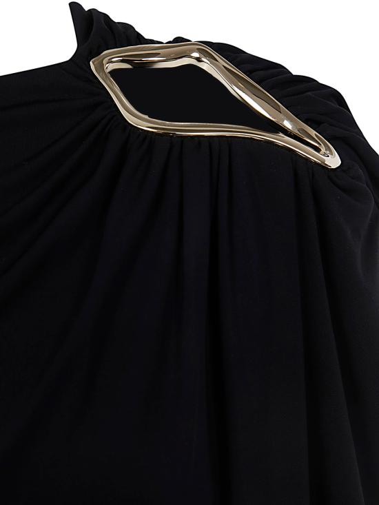  랑방 미디 원피스 RW DR0021 5088 H24 10 BLACK - LANVIN
