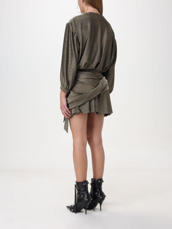  발렌시아가 숏 원피스 772748TPV27 1075 Gold - BALENCIAGA