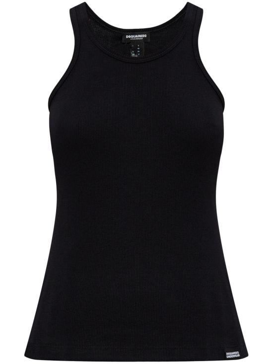 24FW 디스퀘어드2 민소매 티셔츠 D8D055800 01012 BLACK