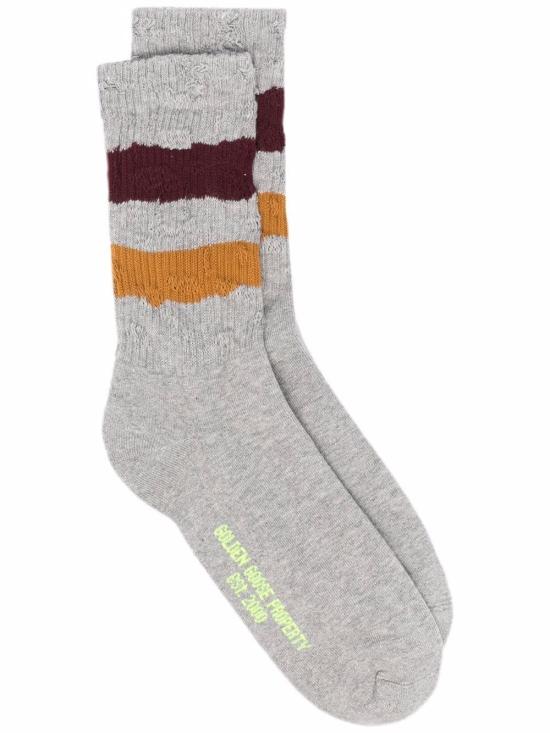 27SS 골든구스 양말 GUP00883P000488 81240 MELANGE GREY ORANGE RED YELLOW FLUO