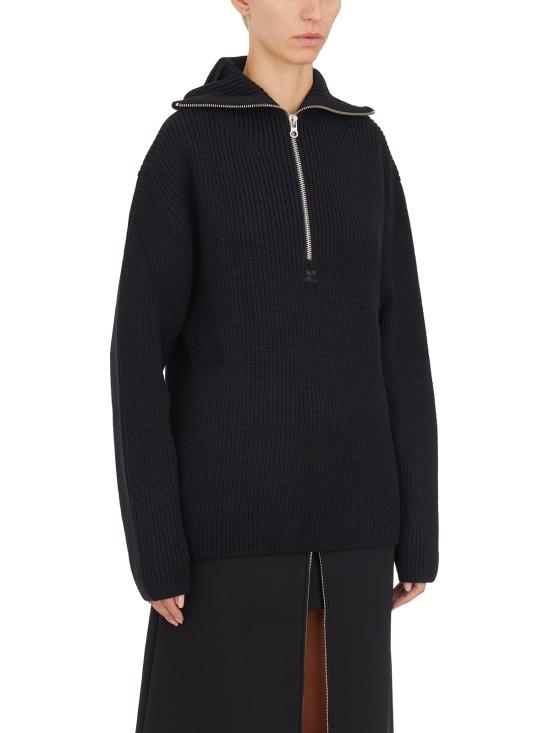  쿠레쥬 스웨터 I324MPU182FI009999 Black - COURREGES
