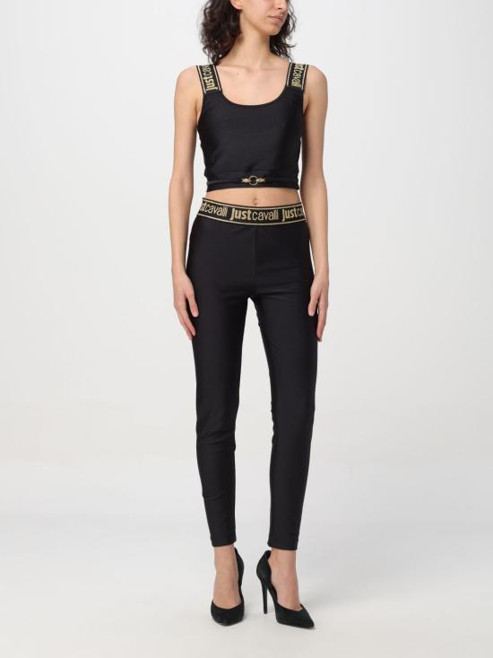 25FW 저스트까발리 민소매 티셔츠 76PAM2A6J0108 899 Black - JUST CAVALLI