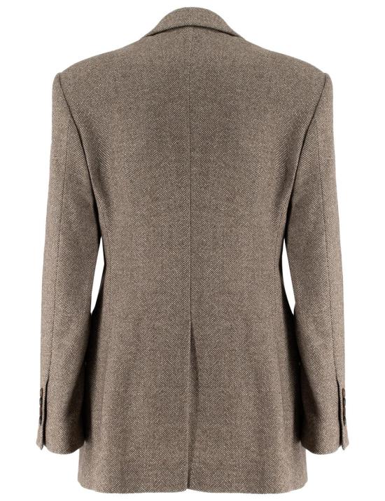 24FW 브루넬로 쿠치넬리 자켓 MB1317163 C001 C001 BROWN PANAMA - BRUNELLO CUCINELLI