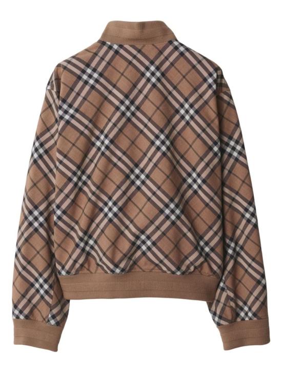  버버리 체크 울 블렌드 봄버 자켓 8092963 LINDEN - BURBERRY
