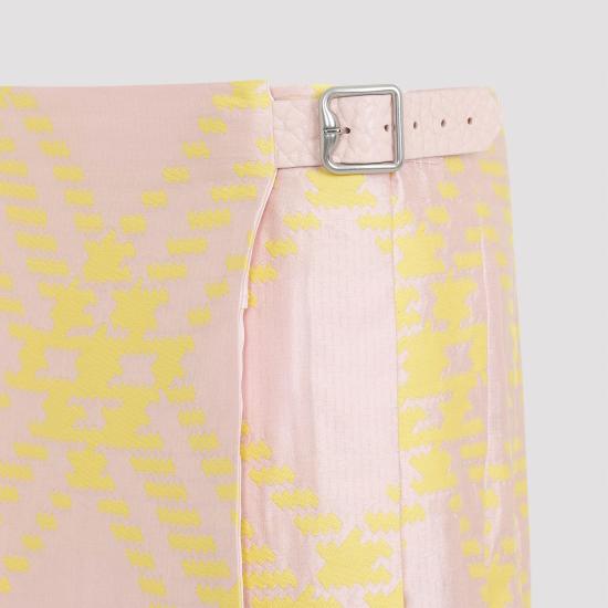  버버리 미디 스커트 8083000 B8685 SHERBET IP CHECK PINK PURPLE - BURBERRY