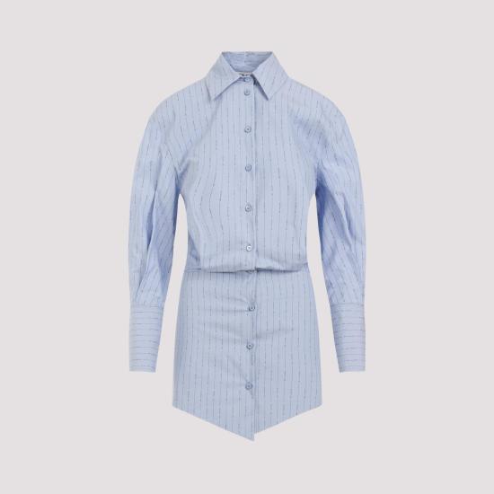  디 아티코 숏 원피스 242WCA93 C078 600 BLUE NAVY SKY - THE ATTICO