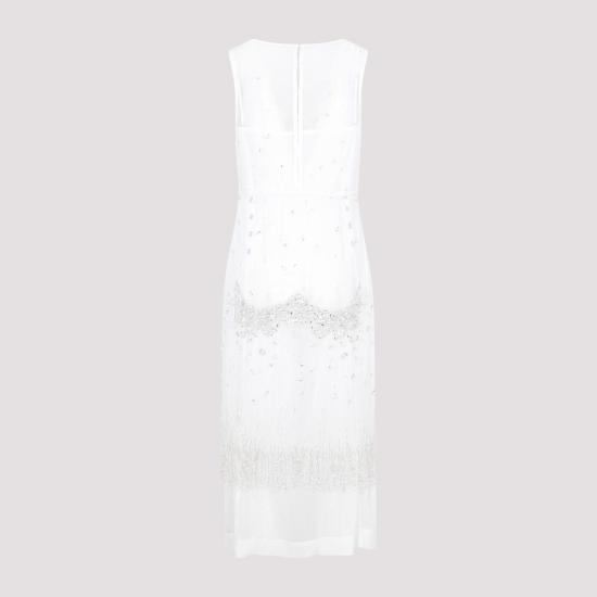  보테가베네타 미디 원피스 739247 V2Y10 9075 OPTIC WHITE CRYSTAL - BOTTEGA VENETA