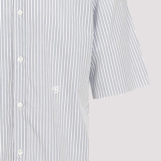  마르지엘라 반팔 셔츠 S50DR0007 S78571 001F WHITE BLUE - MAISON MARGIELA