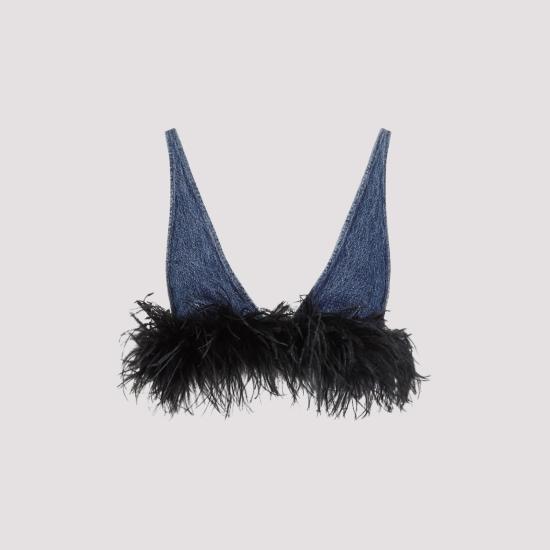 24SS 미우미우 민소매 티셔츠 GWT055SOOO 139H F0AI7 BLU NERO BLUE - MIU MIU