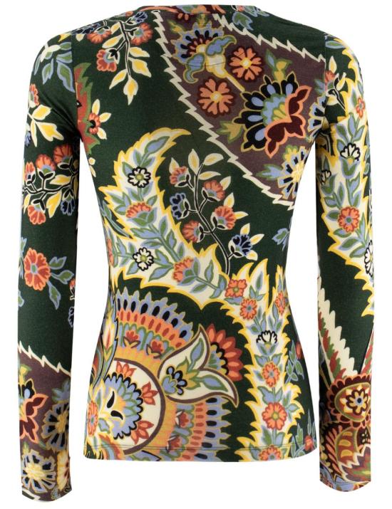 24FW 에트로 긴팔 티셔츠 WRJB0011 99IAB02 X0892 X0892 GREEN - ETRO