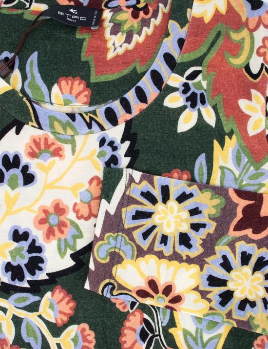 24FW 에트로 긴팔 티셔츠 WRJB0011 99IAB02 X0892 X0892 GREEN - ETRO