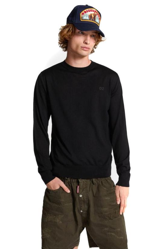 25FW 디스퀘어드2 긴팔 티셔츠 S74HA1442 S18310900 Black - DSQUARED2