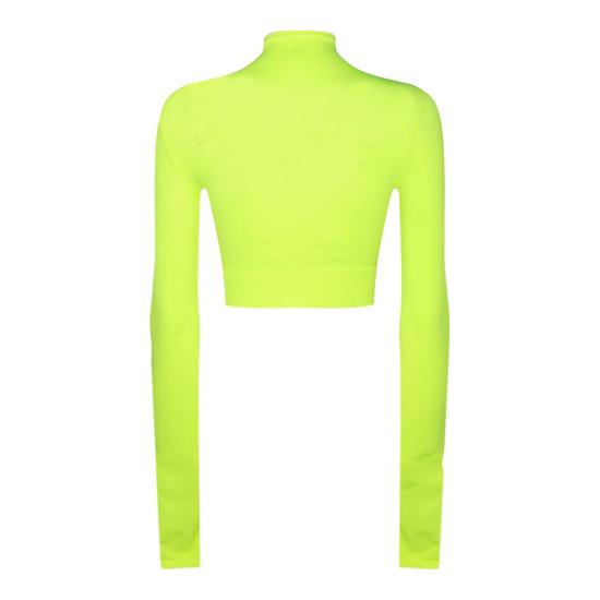 24FW 발렌시아가 터틀넥 7891304E3B47200 FLUO YELLOW - BALENCIAGA