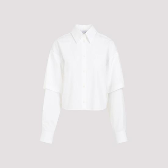  오프화이트 셔츠 OWGE022S24FAB003 0101 WHITE WHIT - OFF WHITE